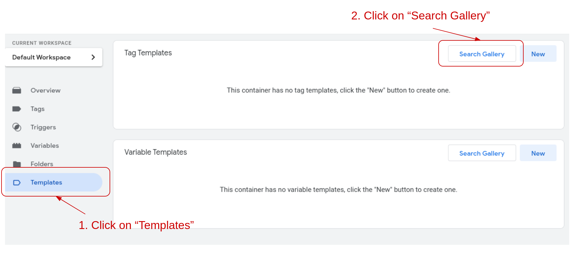 Search for VisitorAPI in GTM Template Gallery